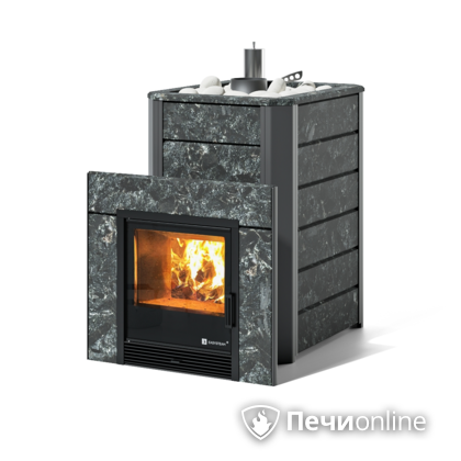 Дровяная печь-каменка ИзиСтим Ялта 25К (Пироксенит), AISI430 в Архангельске